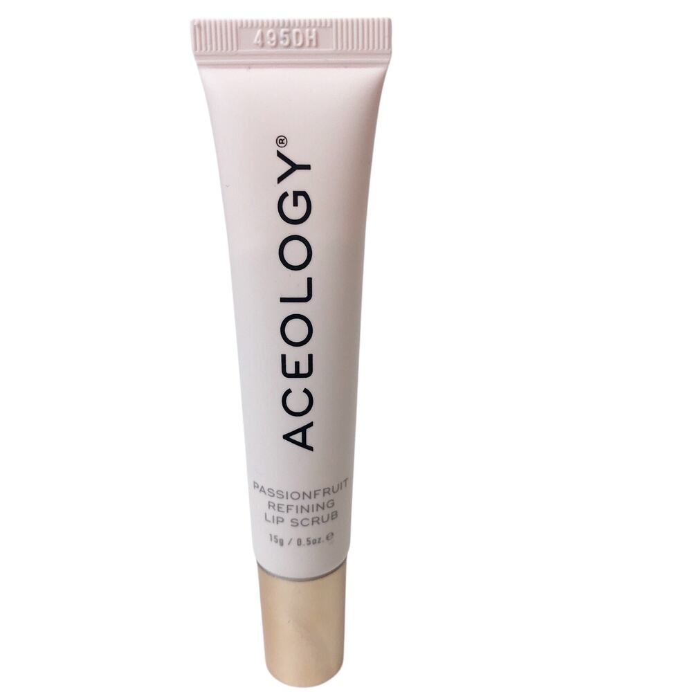 Aceology New Sealed Tube Passionfruit Refining Lip Scrub 15g/.5oz Exp 8/21/27